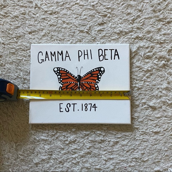 Gamma Phi Beta Butterfly Canvas - Picture 2 of 3